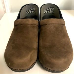 Brown Suede Clogs Dansko